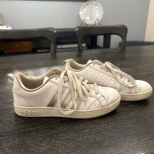 Adidas VS Advantage White Silver Size 6.5